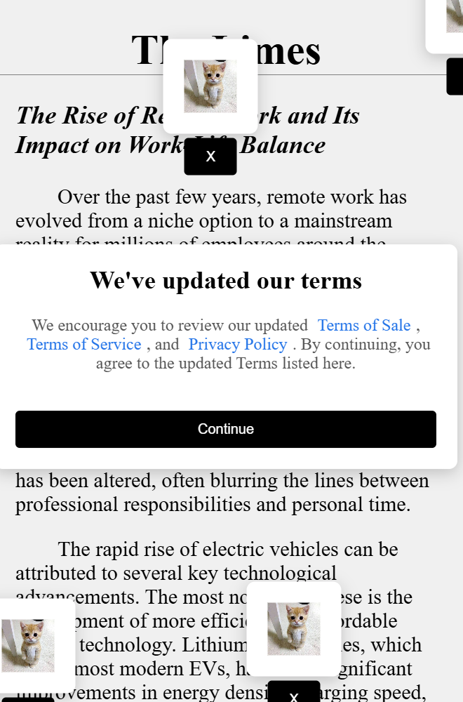 popup image